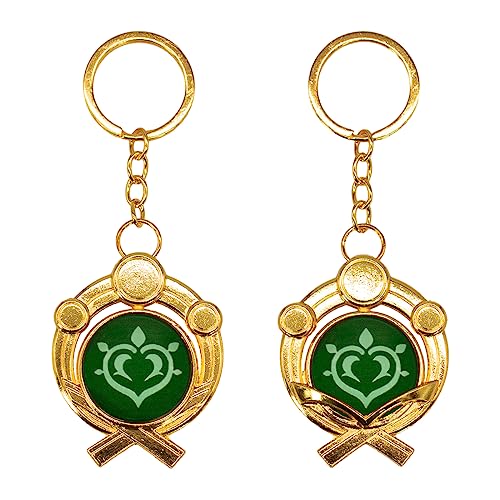 Impact Videogame Colorful Lanyard Keychains Stickers - color: Inazuma Dendro