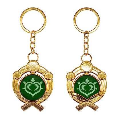 Impact Videogame Colorful Lanyard Keychains Stickers - color: Inazuma Dendro
