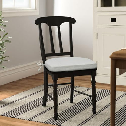 Shinnwa Kitchen Chair Cushions, Non-Slip Dining Chair Cushions with Ties and Machine Washable Cover, 17 x 16.5 x 2in, Off White - color: Off White