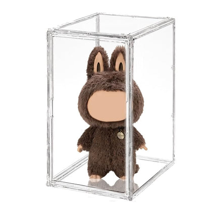 BOHOIDEE Extra Large 19.7"X14.6"X11.6" Acrylic Display Case with 2 Division Boards, Clear Organizer Box Plastic Holder with Magnetic Door for Handbags, Purses, Boots, Figures - size: Extra Large-B