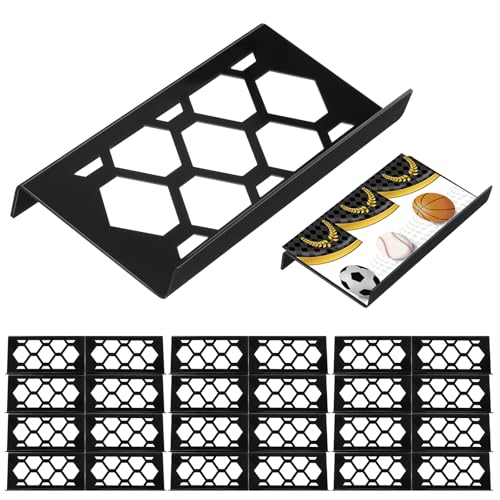 Yalikop 24 Pcs Trading Card Risers for Display Case Acrylic Modular Display Risers for Cardshow Vendor Sport Card Board Game (Large Honeycomb) - style: Large Honeycomb
