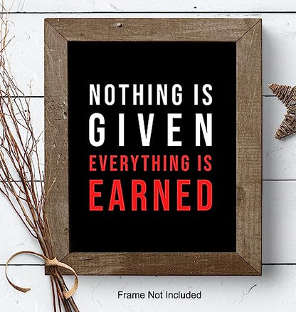 Inspirational Quote Art Print - Motivational - Unique Home Decor for Office, Classroom, Gym- Gift for Teachers, Basketball Fans, Entrepreneur, Athlete, Trainer - 8x10 Unframed Photo - size: 8"L x 10"W