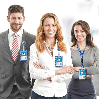 ID Badge Holder with Lanyard Fashionable ID Card Holders with Retractable Lanyards Soft Fiber Metal Clip Sturdy Buckle for Key Wallet Work Nurse Teacher (Cute Shark) - color: Cute Shark