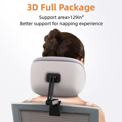 Upgraded Version Memory Foam Headrest Attachment for Office Chair, Attachable Chair Head Rest, Desk Chair Neck Support, Elastic Sponge Head Pillow Adjustable Height and Angle (Upgraded Version(Gray)) - color: Gray