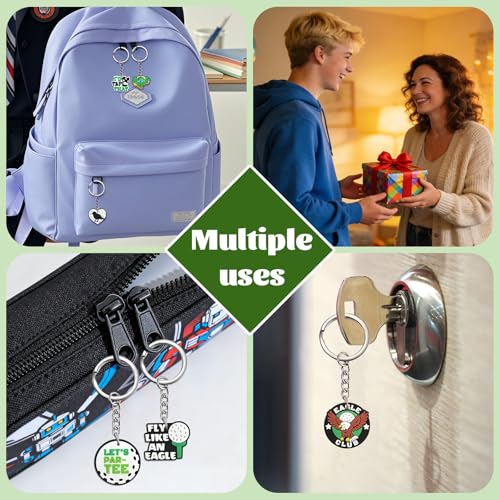 Keychains Bulk,Funny Key Chain for Prizes Incentives Holiday Gifts Birthday Party Favors - color: 30pcs Golf Keychains
