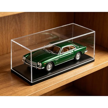 Model Car Display Case for 1:32 Scale Diecast Cars, Clear Acrylic Stackable Showcase Box for Toys & Memorabilia, Dustproof Collector Storage with Black Base, 8 x 3.7 x 3.7 Inch - size: 8 x 3.7 x 3.7 inch