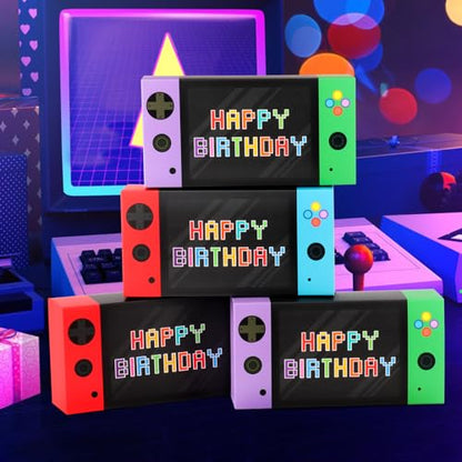 Adecortalk Video Game Party Favor Boxes 16 Pcs Gamer On Theme Gifts Boxes Happy Birthday Party Favor Boxes for Boys Kid Video Game Birthday Goodie Candy Treat Bags Gamer Party Decorations