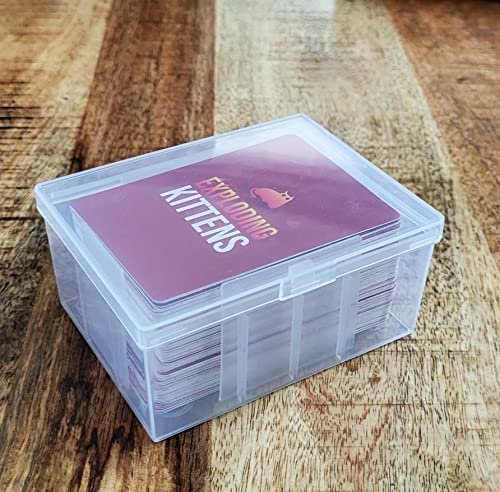 PRODUCT80 8 Pack BitsBins 100+ Card Box with Unique Inner Wall Design, Holds 142 Un-sleeved or 75 Sleeved Standard Playing Cards, Compatible with MTG and Pokemon Cards, Snap Tight Lid - size: 100+ Card Box, Pack of 8