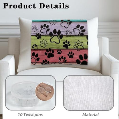 Dog Paw Recliner Headrest Cover Brown Headrest Covers for Recliners Wood Print Easy to Install Couch Head Rest Covers Pet Scratch Resistant Sofa Head Protector 2 Pcs - color: Dog Paw Wood Print