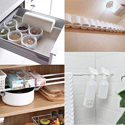 AIJIEGUANG Spring Tension Curtain Rods 28-43in Spring Load Adjustable Expandables Heavy Duty Steel Small Short Tension Curtain Rod for Windows,Kitchen,Doorway,Bathroom,Cupboard Bars