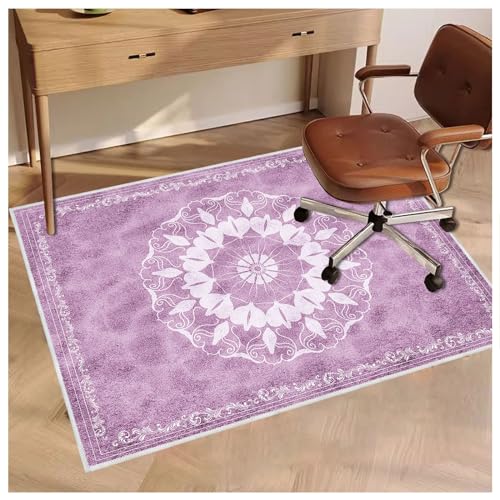 Office Chair Mat for Hard Floors, Desk Chair Rug Protector for Rolling Chair, Anti-Slip Computer Gaming Chair Mat, Carpet Mats for Home Office(Purple,3×4ft/36×48in) - size: 3×4ft/36×48in