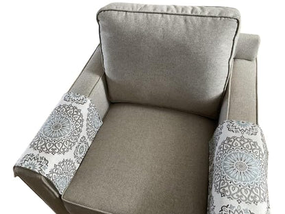 Set of Two arm Rest Covers only. Perfect for Furniture slipcover Furniture Protectors recliners Sofas loveseats Theater Chairs Office Chairs Housewarming Gifts. by: Bittlemen Furniture Co. - color: Blue Armrest