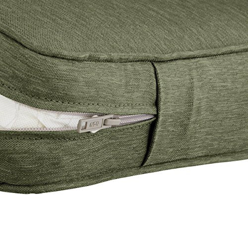 Classic Accessories Montlake Water-Resistant 21 x 20 x 4 Inch Outdoor Back Cushion Slip Cover, Patio Furniture Cushion Cover, Heather Fern Green, Patio Furniture Cushion Covers - color: Heather Fern, size: 21 x 20 x 4 Inch