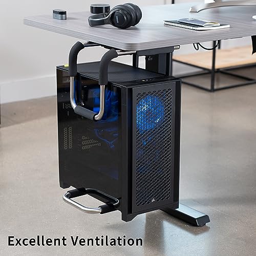 VIVO X-Large Heavy Duty Adjustable Computer CPU Tower Stand with Secure Locking, Holds up to 66 lbs, MOUNT-PC04L - size: X-Large