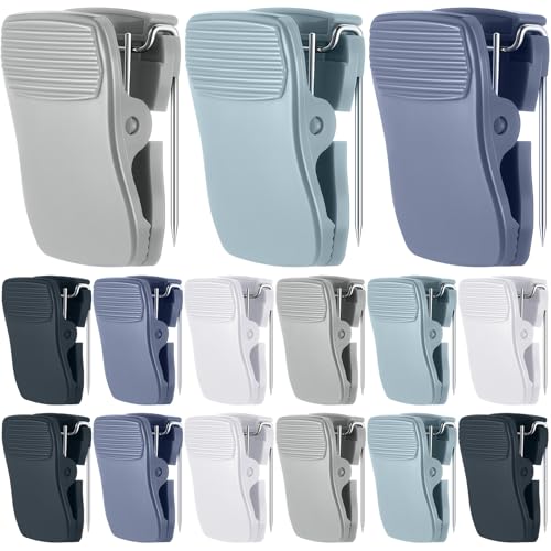 Chiisong Cubicle Clips Fabric Panel Cubicle Accessories Fabric Partition Panel Messages Hooks Office Photos Wall Clips for Notes Memos(Blue,15 Pcs) - color: Blue