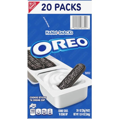Handi-Snacks OREO Cookie Sticks 'N Creme Dip Snack Packs, 20 Count (Pack of 2) - size: 20 Count (Pack of 2)