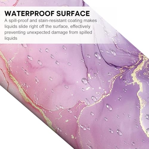 JIKIOU Ergonomic Keyboard Wrist Rest &Large Mouse Pad&Mouse Wrist & Cup Pad | Cute Cloud Shape, 4 in 1 Memory Foam Desk Mat, Ultra-smooth Surface, Savior of Wrist Pain, Anti-slip Rubber Base, Waterproof - color: 07Marble Pink