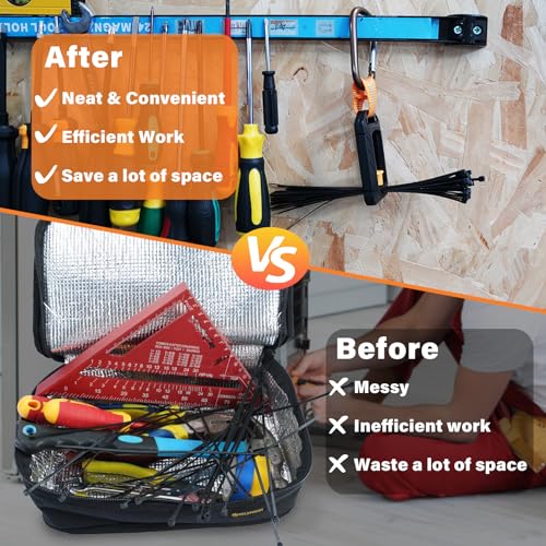 Zip Ties Holder,Reusable Zip Tie Organizer Band,Cable Tie Bracket for wire ties Arrangement.(1PC/black) - color: Black-1 Pc