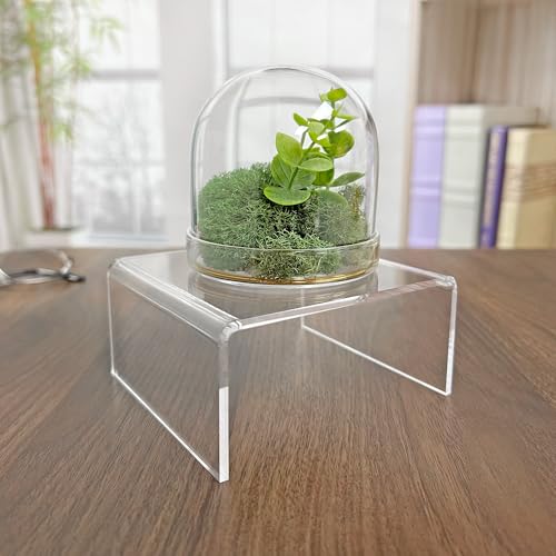 Plymor Clear Acrylic Short Square Display Riser, 2" H x 4" W x 4" D (1/8" thick) - size: 2" x 4" x 4"