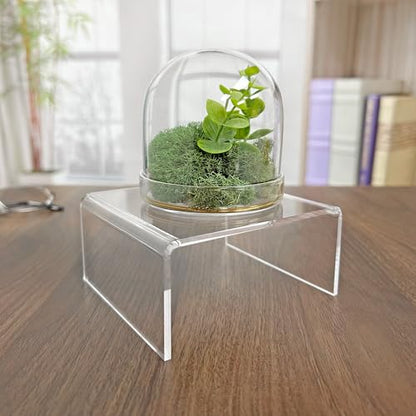 Plymor Clear Acrylic Short Square Display Riser, 2" H x 4" W x 4" D (1/8" thick) - size: 2" x 4" x 4"