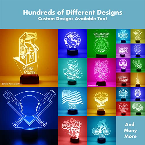 Personalized Gaming LED Sign Night Light Lamp with Remote, Custom Text, Acrylic Display with 16 Colors & 4 Modes, Battery or USB Power, Made in The USA (Keyboard) - style: Keyboard