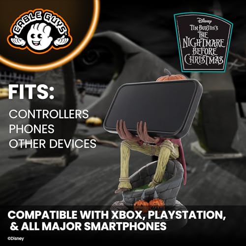 Cableguys The Nightmare Before Christmas Jack Pumpkin King Controller Holder & Phone Stand - Gaming Setup Accessories for Desk, Compatible with Xbox, PlayStation & Most Standard Game Controllers