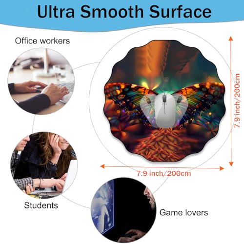 Pen Holder and Anti-Slip Mouse Pad Combination, Makeup Brush Storage Box, Tableware Storage Box, Suitable for Office and Home - Psychedelic Butterfly - color: Psychedelic Butterfly