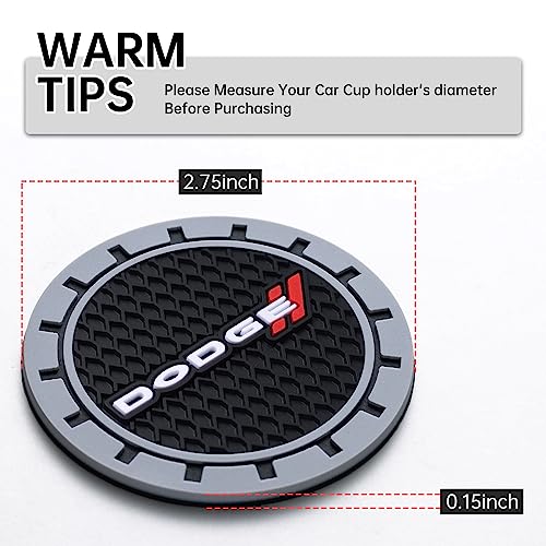 Car Cup Coaster, 2PCS Universal Non-Slip Cup Holders, Compatible with Dodge Challenger Series Car Cup Holder Coasters，Car Drink Coaster Holder Accessory, Black - color: Hs22 Black