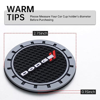 Car Cup Coaster, 2PCS Universal Non-Slip Cup Holders, Compatible with Dodge Challenger Series Car Cup Holder Coasters，Car Drink Coaster Holder Accessory, Black - color: Hs22 Black