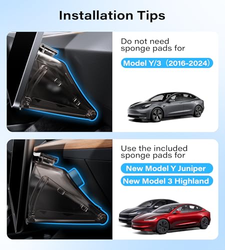 TAZENI Under Screen Storage Box Fit Model Y Juniper Model 3 Highland, Magnetic Hidden Privacy Storage for Model Y 3 Accessories, Center Console Organizer for Model Y 2019~2026 & Model 3 2016-2026