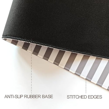 Gray Striped Desk Mat Cute Pastel XXL Large Gaming Mouse Pad Desk Pad Kawaii Aesthetic Home Office Decor Cozy Keyboard Laptop Computer Mat - color: A3- Gray