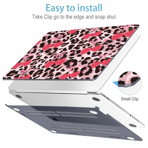 Mektron Case for 2026 MacBook Neo 13-inch A18 Pro chip A3404 Laptop Cover with 13-inch (Diagonal) Liquid Retina Display+ Keyboard Cover+ Screen Protector, Cherry & Cheetah - color: Cherry & Cheetah
