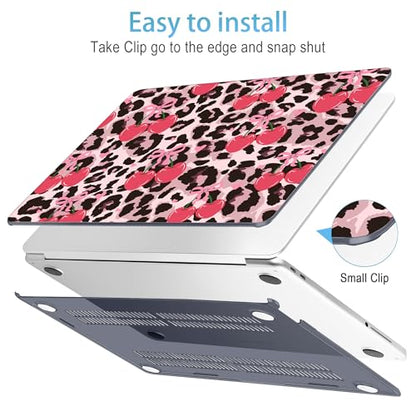 Mektron Case for 2026 MacBook Neo 13-inch A18 Pro chip A3404 Laptop Cover with 13-inch (Diagonal) Liquid Retina Display+ Keyboard Cover+ Screen Protector, Cherry & Cheetah - color: Cherry & Cheetah