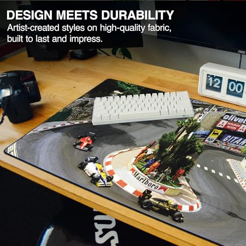 MPCO. Original Large Gaming Desk Mat – 36" x 17" Duraglyde Racing Series Monaco GP, 85 Full Desk Mouse Pad for Smooth Precision – Non-Slip, Washable Extra-Large PC Mouse Pad for Gaming Sessions - color: DuraGlyde Monaco GP, 85