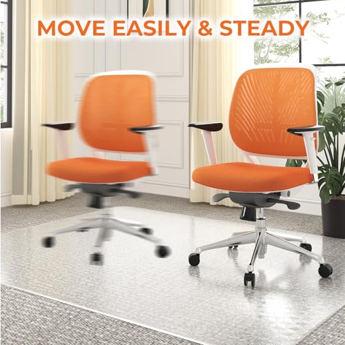 Office Chair Mat for Carpeted Floors, 48" x 30" Desk Chair Mat for Rolling Chairs on Low Pile Carpets, Easy Glide Floor Mat for Home, Gaming - size: 48" x 30"