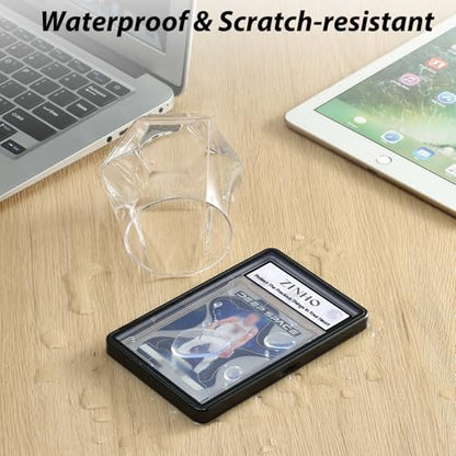 ZINHO Graded Card Case Magnetic Aluminum Alloy Slab Protector Display Case Fits BGS Cards, UV Protection (Black) - color: Black, style: BGS Card Case
