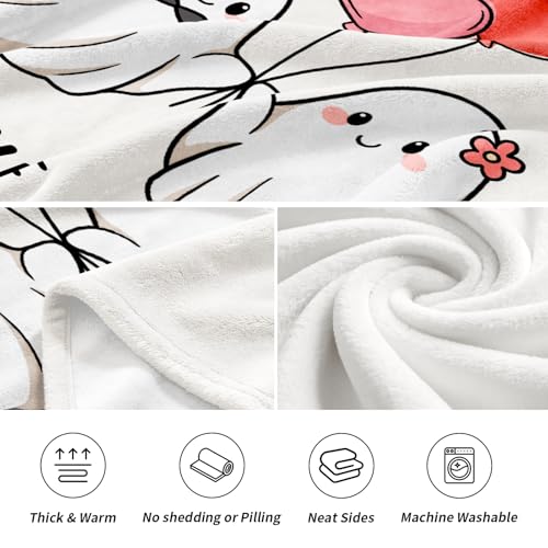 Anniversary Romantic Gifts for Women Men, Soft Flannel Love Blanket, Valentines Anniversary Birthday Gifts for Girlfriend Boyfriend, Engagement Wedding Gift for Wife Husband - 50’’ x 60’’ - color: Love