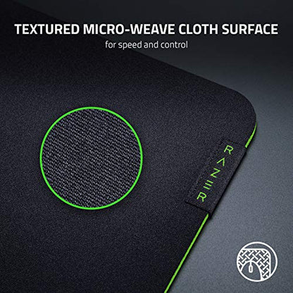 Razer Gigantus V2 Cloth Gaming Mouse Pad (Large): Thick, High-Density Foam - Non-Slip Base - Classic Black - color: Classic Black, size: 17L x 3W inches
