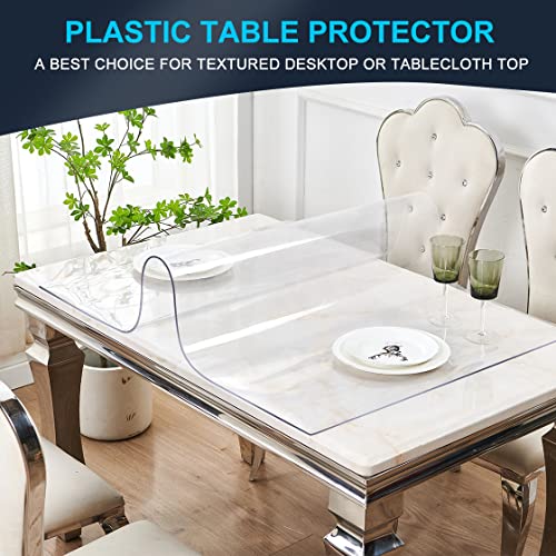 38x84 In Table Protector Waterproof Office Desk Pad Vinyl Carnival Table Protector Mat Wood Dining Room Vanity Table Top Protector for Furniture Glass Kitchen Party Coffee Garden Table Carpet - size: 38" x 84" (Rectangular)