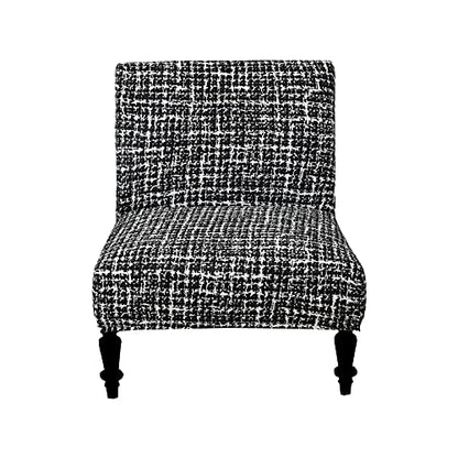 Eco-Ancheng Armless Chair Slipcover Removable Armless Accent Chairs Covers Washable Armless Slipper Chair Slipcover Printed Armless Chair Furniture Protector Covers for Living Dining Room Hotel - color: A8