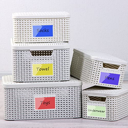 Chinco 30 Pcs Self Adhesive Pockets, Bin Labels for Storage Bins, Clear Pocket Label Sleeves, Plastic Index Card Holder with Top Open for Organizing Bins Box Drawer(3 x 5 Inches) - size: 3 x 5 Inches