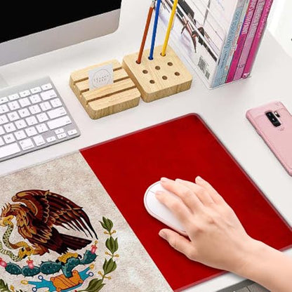 Large Mexico Eagle Flag Desk Mat - Gaming XL Mouse Pad, 31.5 x 11.8 Inch - color: Mexico Eagle Flag