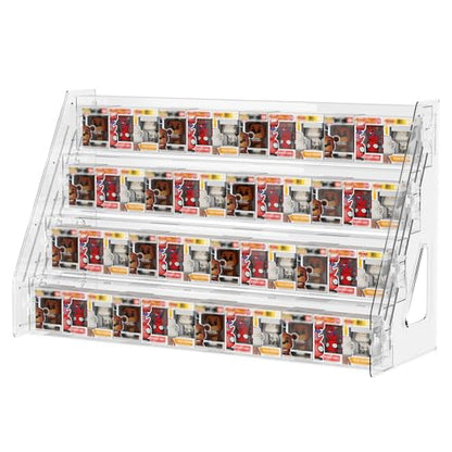 4 Layers Acrylic Display Shelf, Clear Display Stand Toys Organizer for Mini Collectible Toys - size: 4 Layers