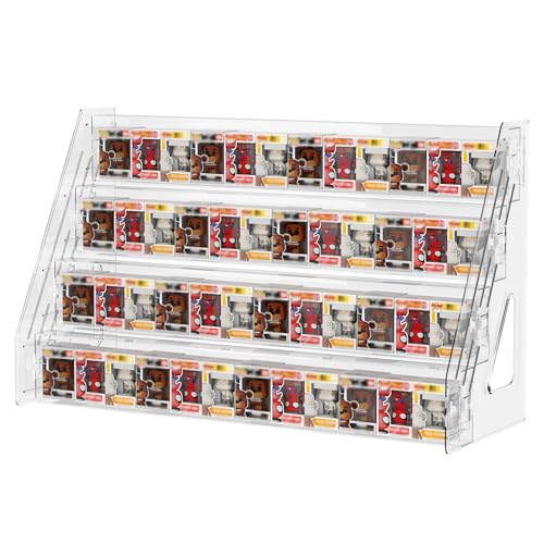 4 Layers Acrylic Display Shelf, Clear Display Stand Toys Organizer for Mini Collectible Toys - size: 4 Layers