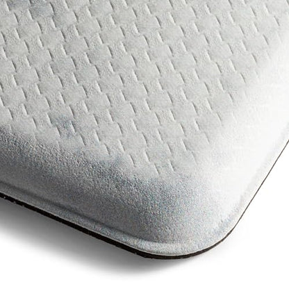 Home Dynamix Cozy Living Modern Marble Runner Anti-Fatigue Kitchen Mat, Non-Slip Floor Mat, Padded Standing Desk Mat, Grey/White, 17.5"x55" - color: Grey/White, size: 55"L x 17.5"W x 0.5"Th