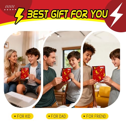 Trading Card Binder 4 Pocket,400 Pocket Card Collection Binder with 50 Removable Sleeves,PU Waterproof Top Card Book,3-Ring Zipper Collectible Trading Card Album for MTG/TCG/Card Holder Gift（Red） - color: Red, size: Small