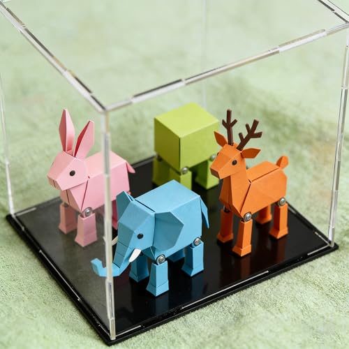 uxcell Acrylic Clear Display Case Box Dustproof Protection Showcase Cube Collectibles Show Box 7.9x7.9x9.8inch - size: 7.9x7.9x9.8inch