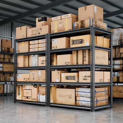 72"H Storage Shelves heavy duty Shelving, 2425LBS Garage Shelving, 5 Tier Metal Shelving Unit Adjustable Garage Shelves, Garage Storage Shelves for Warehouse Pantry Closet,40" W × 20" D × 72" H, Black - size: 72" H x 40" W x 20"D