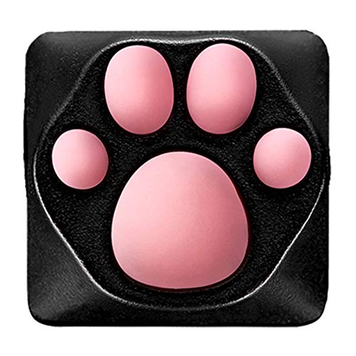 ZOMOPLUS Cute Keycaps,Novelty Cat-Claws Keycap 3D Model OEM Profile Keyboard Keycaps Squishy-Paws Custom Key Caps for Cherry MX Switches Mechanical Gaming Keyboard Catpaw ESC-Key Keycap(Black1pcs) - color: Black-1pcs