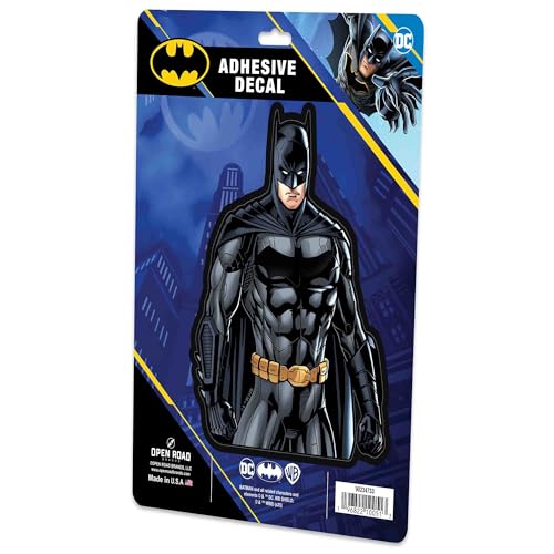 DC Comics Batman Adhesive Vinyl Decal - Striking Batman Sticker for Car, Window, Water Bottle or Laptop - color: Black/Blue